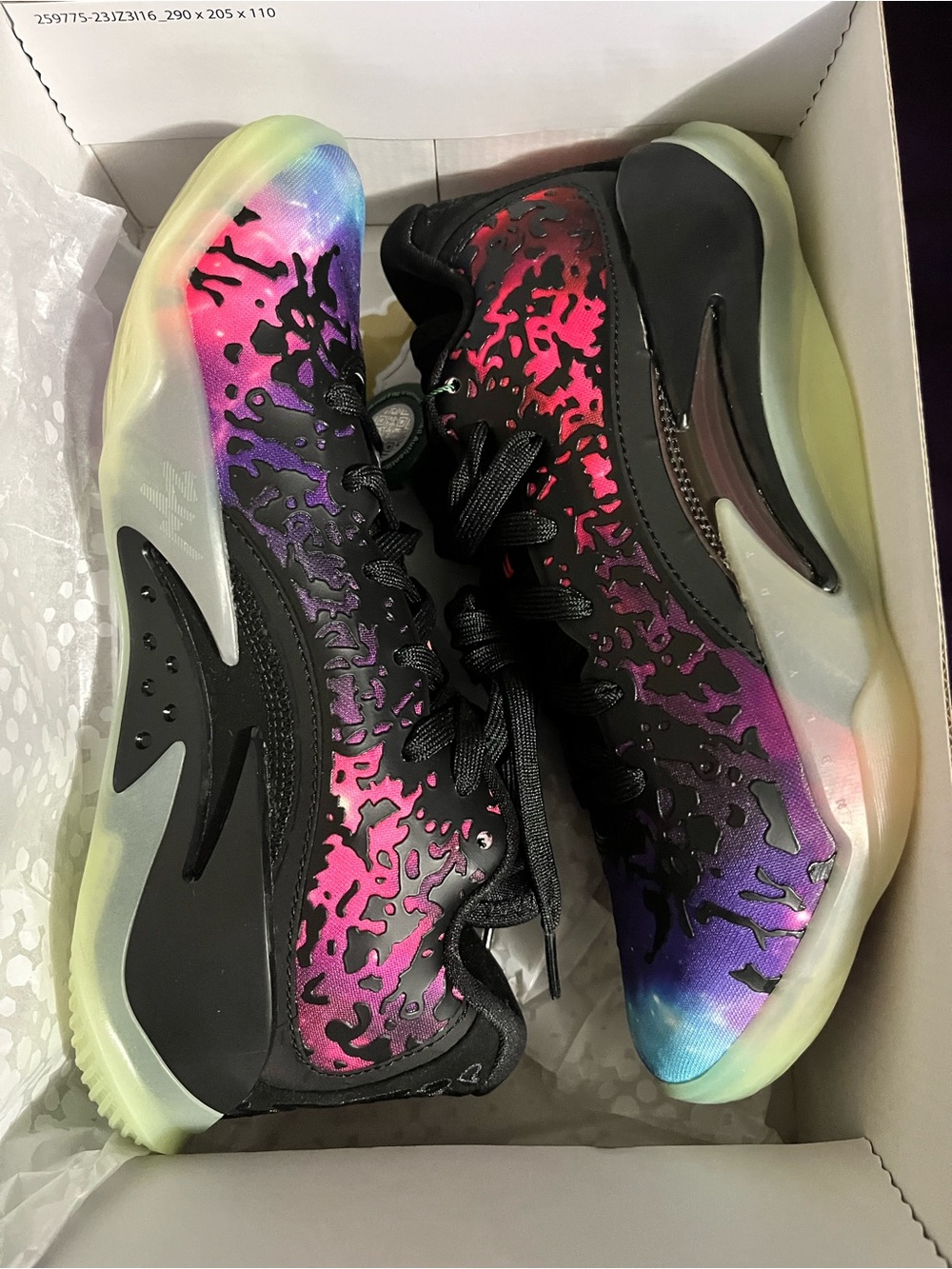 Nike Women’s Black Multicolor Gradient Basketball Shoes